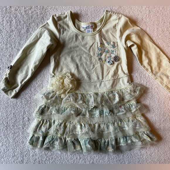 naartjie Other - Naartjie long sleeve toddler dress w tulle bottom. Pale spring green. 18-24 mos